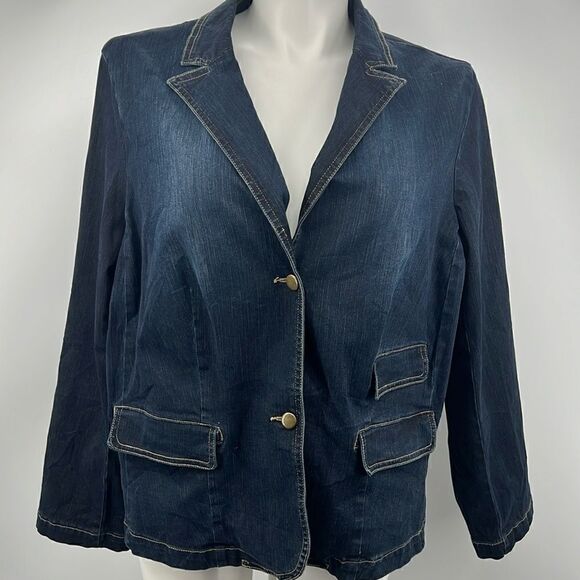 Vintage Casual Corner timeless denim jacket 1X - Picture 1 of 6